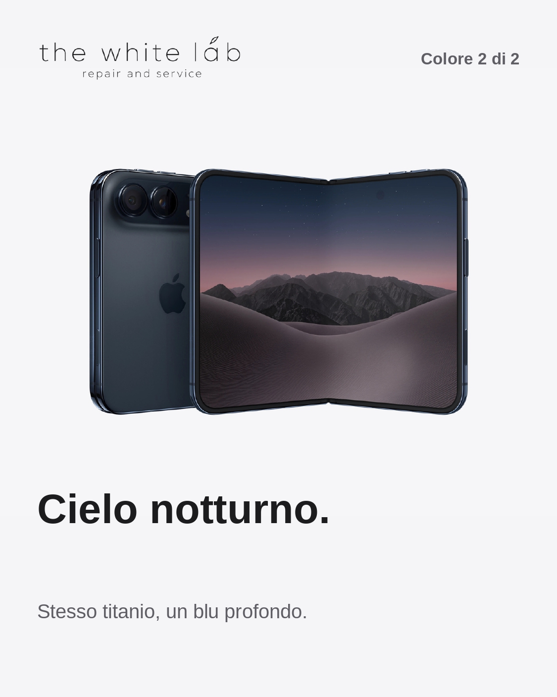 The White Lab, carosello iPhone Duo, grafica 3 del carosello promozionale